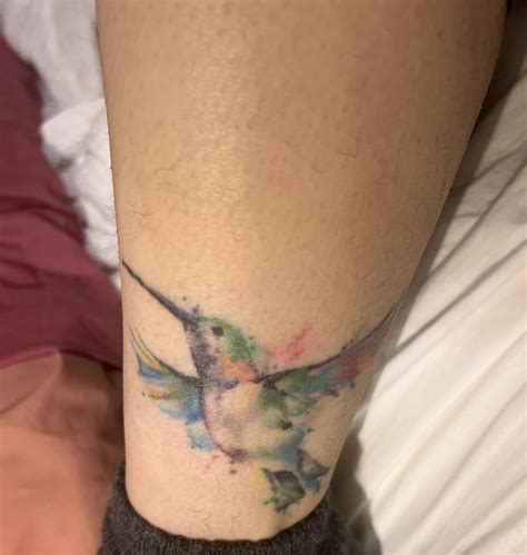 tattoo of hummingbird and flowers 3