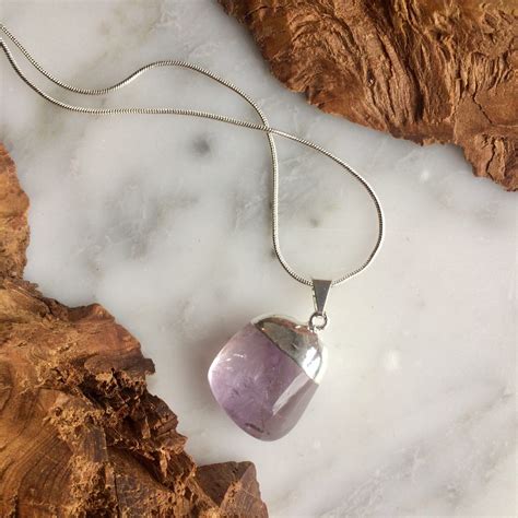 Amethyst - Tumbled Stone Amethyst Pendant - Minera Emporium Crystal ...