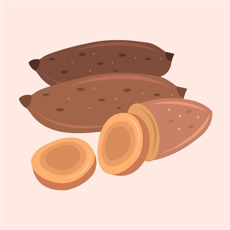Roasted sweet potato vector illustration for graphic design and