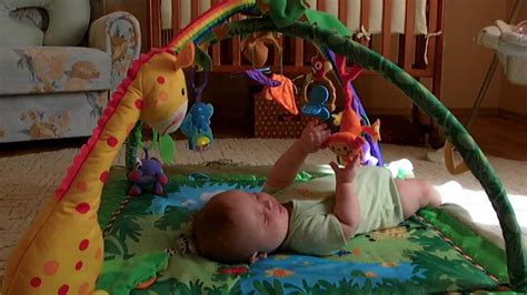 Красочный игровой развивающий коврик "Джунгли" Fisher Price,США для ...