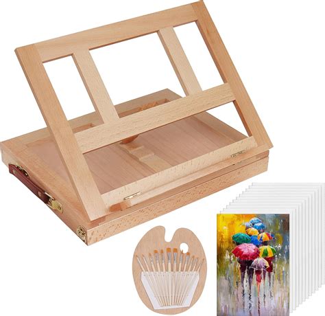 Amazon.com: Easel Art Set (26pcs) - Workstation Table Easel for Artist ...