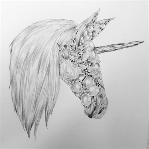 Unicorn Pencil Drawing at PaintingValley.com | Explore collection of ...