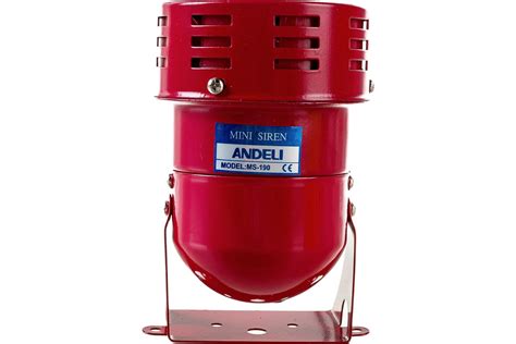 Сирена ANDELI MS-190 роторная, 1 тон, 114 дБ, D=75 мм, 220В, IP20 ADL11 ...