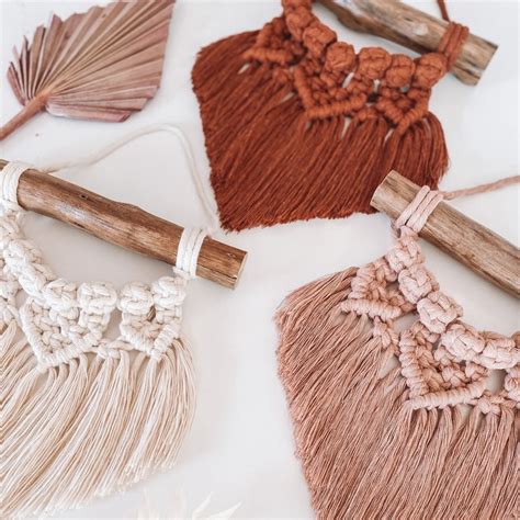 Mini Macrame Macrame Hanging Macrame Mini Macrame Collection - Etsy
