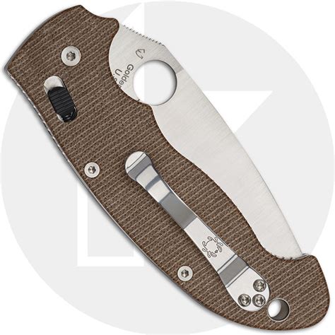 Spyderco Manix 2 XL C95MPCW2 Knife - Cru-Wear Blade - Brown Canvas ...