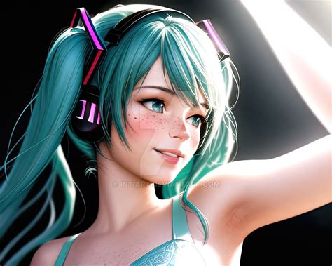 Hatsune Miku Realistic Portrait by IntiArt on DeviantArt