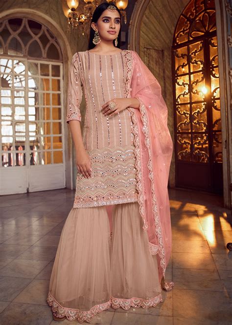 Pink sharara suit Set | Dresses Images 2022