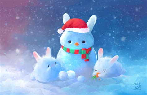 Christmas Rabbit Wallpaper