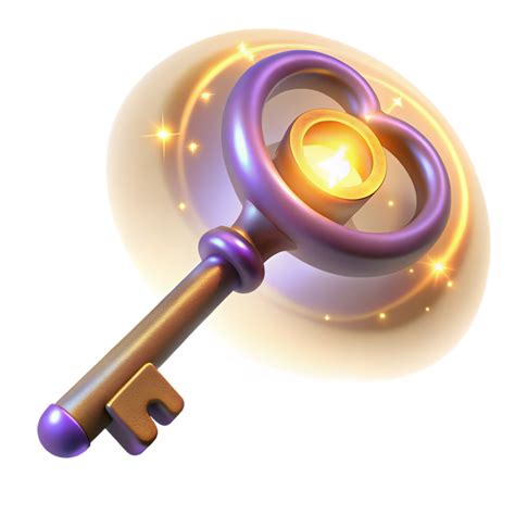 Unlocking Magic A Glowing Key to Mystery 55853501 PNG