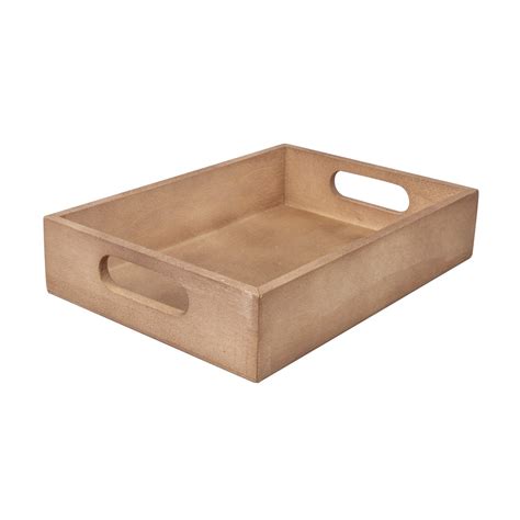 Wooden Tray with handles - Natural Color - Independent Living