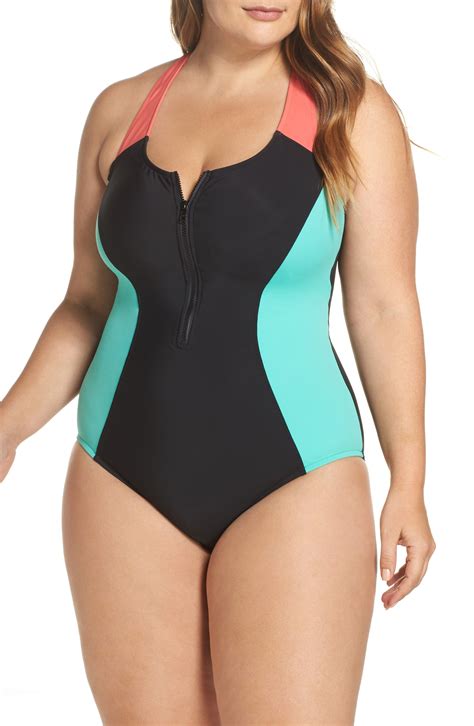 Plus Size One-Piece Swimsuit | Plus size swimwear, Women's plus size