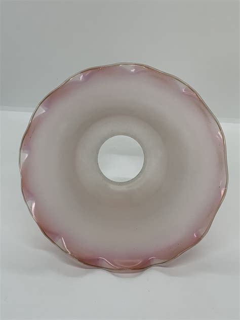 Vintage Pink Edged Glass Light Cover (Three) - Vintage Keepsakes