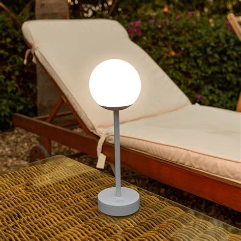 Lampa stołowa NORAI SLIM 35 Battery - różowy, New Garden - Wyposażenie
