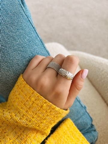 Серебряное кольцо "Движение"