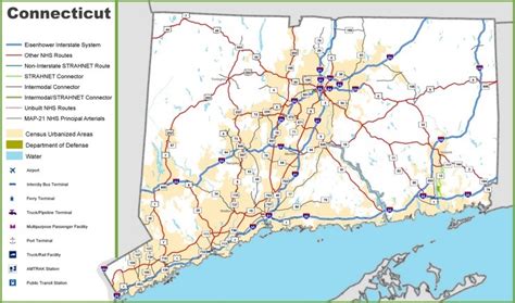connecticut road map ontheworldmapcom