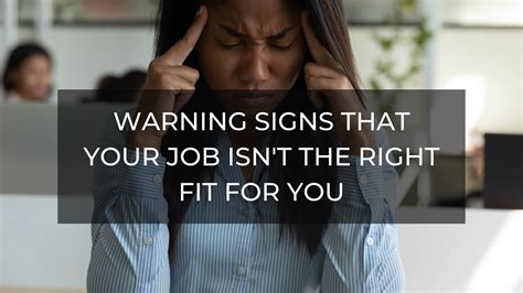 Warning Signs That Your Job Isn't the Right Fit for You | RecruitMyMom