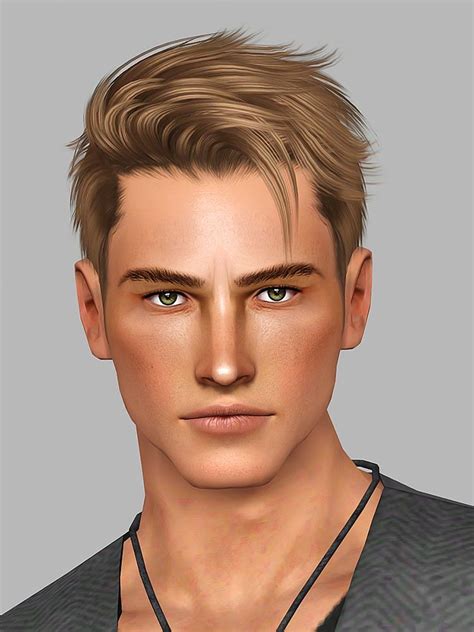 curly hair men sims  mod standardkera