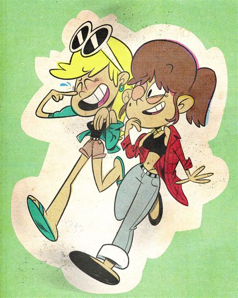 an image of two cartoon characters on a green background