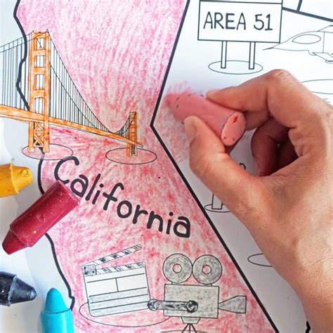 US Map Coloring Poster (35x52") Giant Coloring Posters