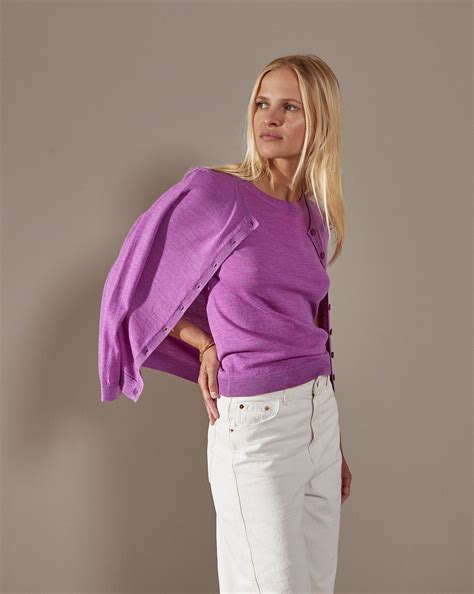 Twin-set in merino wool , light parma violet - RODIER