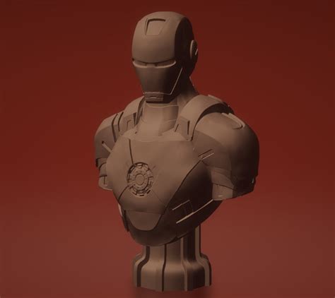 marvel iron man bust stl file  digital printing stl file etsy