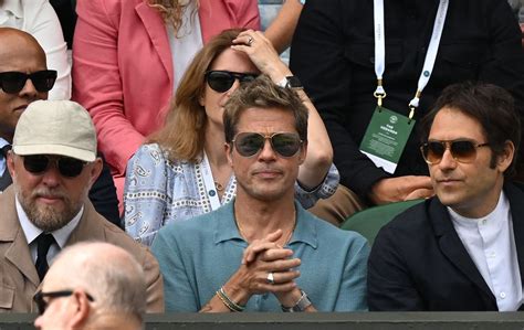 Brad Pitt spotted surrounded by A-Listers at Wimbledon amid kids Knox ...