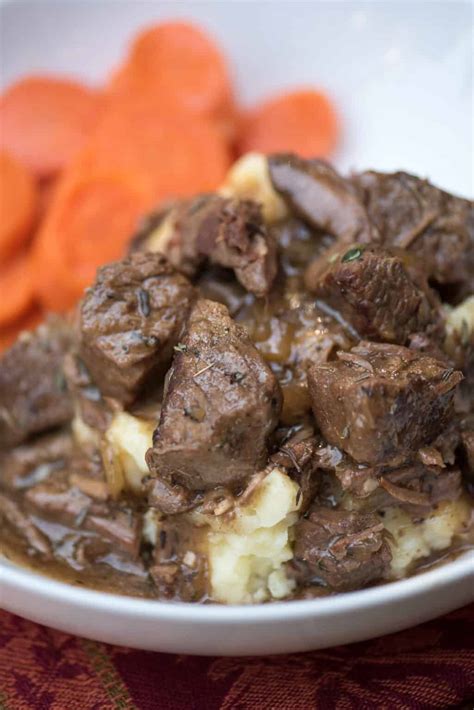 Slow Cooker Beef Tips with Gravy | Valerie's Kitchen