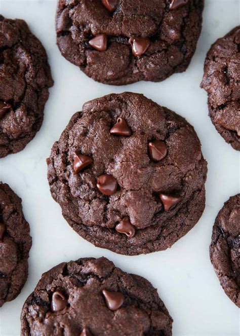 Double Chocolate Chip Cookies Double Chocolate Cookie Recipe