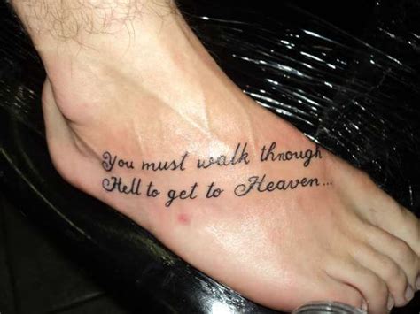 Tattoo Art Styles: foot tattoo quotes