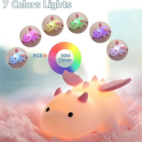 cute baby dragon night light lamp