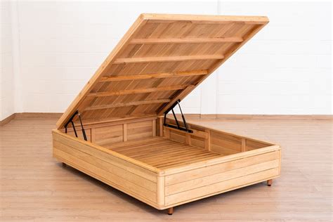 cama box bau rustica casal serenelife natural madeiramadeira