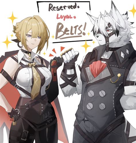 von lycaon and evelyn chevalier (zenless zone zero) drawn by acheki