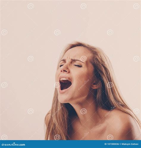 Face of a Woman during an Orgasm Stock Photo - Image of elegance