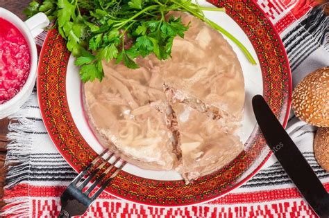 Traditional russian aspic — Stock Photo © nickvelichko #43266329