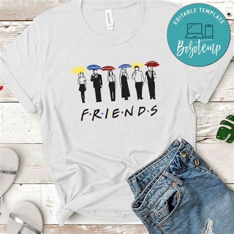 Friends Tv Show T Shirt - Friends TV Umbrellas T Shirt | Bobotemp