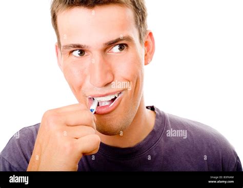 to brush one´s teeth Stock Photo - Alamy