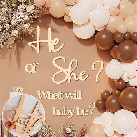 amazoncom large gender reveal party decor  backdrop decals wooden