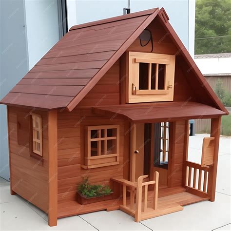 premium photo wooden toy house  sale  sweet childhood investment ai