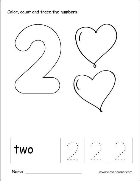number  tracing worksheet