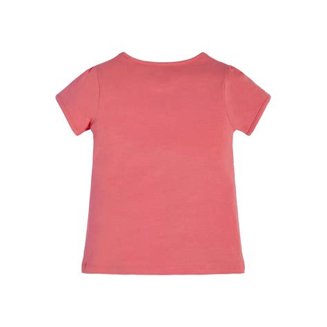 Тениска с къс ръкав за момиче в розово с лого Guess | Kidz.bg