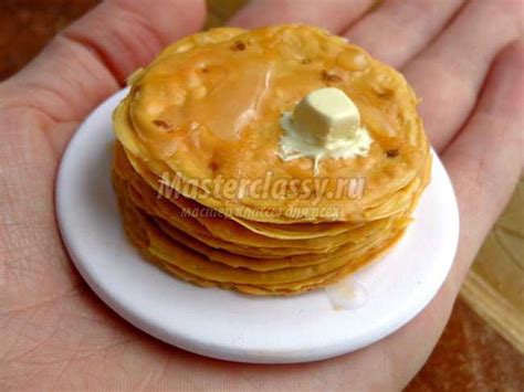 КУЛИНАРНАЯ МИНИАТЮРА ИЗ ПОЛИМЕРНОЙ ГЛИНЫ: ТАРЕЛКА С БЛИНАМИ. АВТОР ...