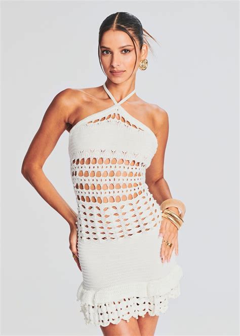Eze Crochet Pearl Embellished Dress – Retrofete