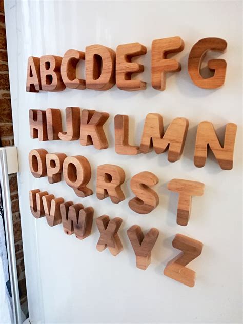 Wooden Alphabet Magnets English Alphabet Wooden Letters Alphabet ...