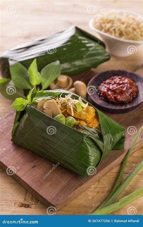 Banana Rice ( Nasi pepes ) stock photo. Image of vegetable - 267477256