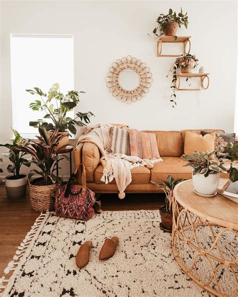 boho living room walls