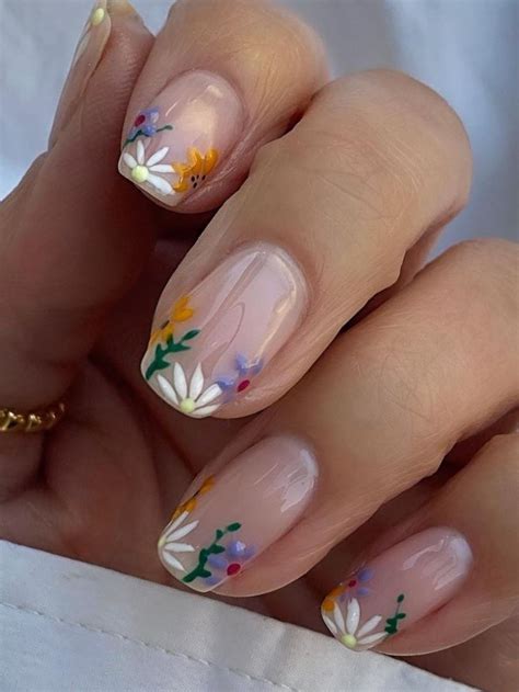 simple korean flower nail designs   perfect spring artofit