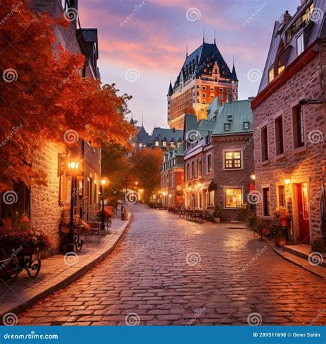 Twilight in Quebec City: Chateau Frontenac and Historic Cobblestone