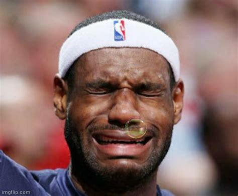 Ugly crying LeBron James snot bubble Blank Template - Imgflip