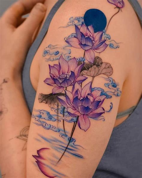 25 Enthralling Water Lily Tattoos For A Splash Of Elegance