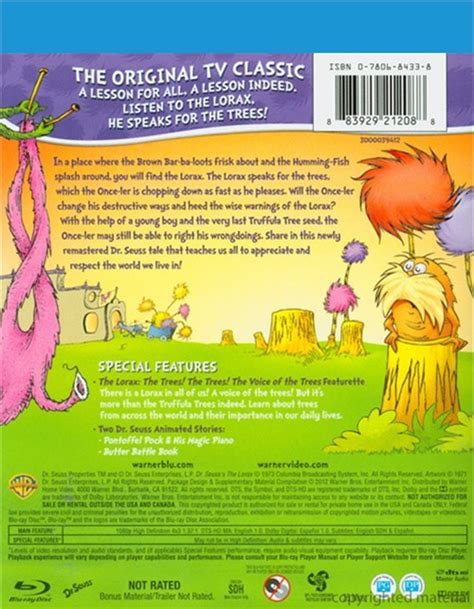 Lorax, The: Deluxe Edition (Blu-ray + DVD + Digital Copy) (Blu-ray 1972 ...